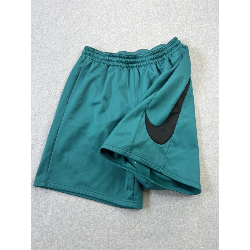 Vintage Nike Dri Fit Basketball Shorts Teal Blue 2XL Fleece Big Swoosh Y2k